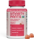 SmartyPants Probiotiques adultes et gommies prébiotiques pour la santé digestive: Supplément santé de Gut, Prébiotique étudié cliniquement pour le soutien immunitaire, fraise, 60 comte (30 jours d'approvisionnement)