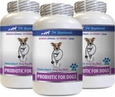 Chien Mauvaise respiration Éliminateur - PROBIOTIQUES pour Chien - Santé Gut - Stop Mauvaise respiration et gaz - Boost digestif - Chien probiotique et prébiotique - 3 bouteilles (180 capsules)