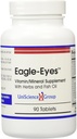 Eagle-Eyes, Vision optimale Santé avec 500 mg Omega 3 Huile de poisson, Lutéine, Zeaxanthin, Extrait de fruits de baies, Vitamines A, C, E, Zinc, NAC, Taurine, 90 comprimés