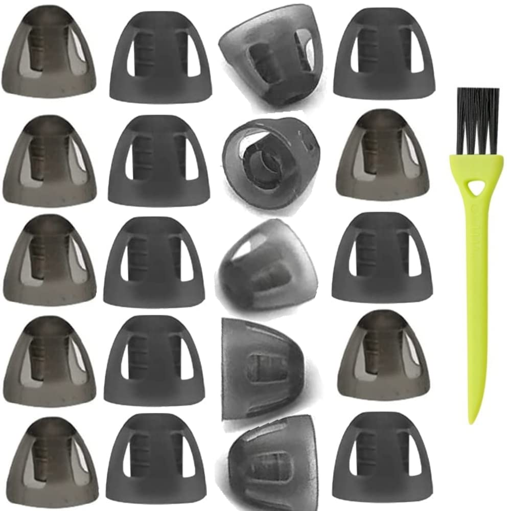 20Packs Petit appareil auditif 6mm Domes Gris fumé Conseils pour GN Resound Confortable pour l'amplificateur de son BTE ouvert Kit PSAP invisible (petit) avec 1 pinceau