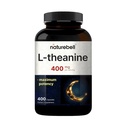 NatureBell L-Theanine Supplement - 400 Capsules - 400 mg Max Potency Amino Acid Support - pour la relaxation, le calme et le focus - formule sans alcoolisme*