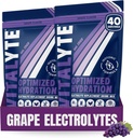 Mélange de poudre d'électrolyte de Vitalyte, mélange d'hydrolyte isotonique, mélange de poudre de post-entraînement sans gluten, boîte de 2, 35 oz. Chacun, goût de raisin