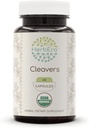 HerbEra Cleavers 60 Capsules, 400 mg, USDA Cleavers organiques (Galium aparine) Herbe séchée (60 Capsules)