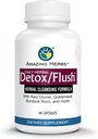 Amazing Herbs Detox/Flush Blood Purifier - Tous les suppléments de désintoxication naturels fabriqués avec 7 puissants agents nettoyants et purifiants - 60 Compte