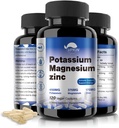 Potassium Magnesium Supplement 1000mg, Magnesium Potassium Zinc Aspartate Support Vascular, Bone, Heart, Muscle & Nerve Health, Non-GMO, Vegan, (120 Capsules)