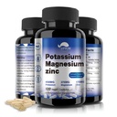 Supplément de magnésium de potassium 1000mg, soutien de l'aspartate de zinc de magnésium vasculaire, os, coeur, muscle et la santé nerveuse, non-OGM, végétalien, (120 capsules)