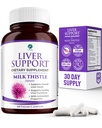 Soutien du foie - Supplément de désintoxication et de nettoyage (végétarien) - Formule avancée de santé naturelle du foie qui combine le chardon de lait, le sélénium, le curcumine curcuma, la vitamine B12, la vitamine C, l'acide alphalipoïque, l'acétylcystéine N, le magnésium, la taurine et plus - 30 jours