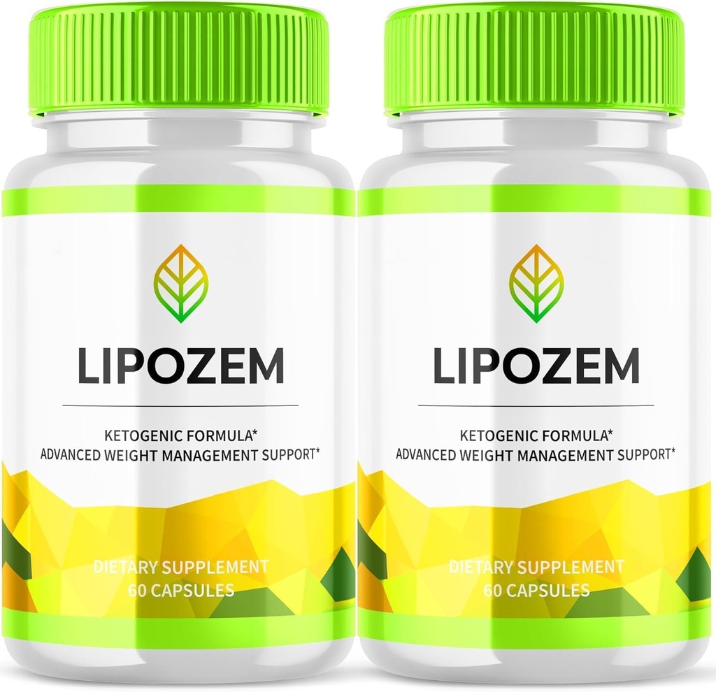 New Lipozem Capsules, Lipozem Advanced Formula Supplement, Lypozem Natural Ingredients Reviews (60 Capsules)(2 Pack)