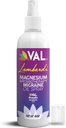 Vaporisateur d'aromathérapie VAL Lombardi Magnésium – Huile de soulagement de la migraine et des maux de tête avec Magnésium Zechstein, Lavande, Menthe Pepper & Camomille – Agissant rapidement, végétalien, sans cruauté – 4 onces, Fabriqué aux États-Unis