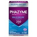 Phalyme Maximum* Résistance Anti-Gas 250 mg Siméthicone Gas Relief pour les adultes, Gels rapides Rapidement Ease Bloating, Pression et Désagrément, 36 Compte