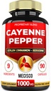 Cayenne Pepper Supplements with Turmeric Curcumin Root, Berberine HCl, Ceylon Cinnamon Bark & More - 90 Capsules - Support Digestion Health, Immune System & Body Balance
