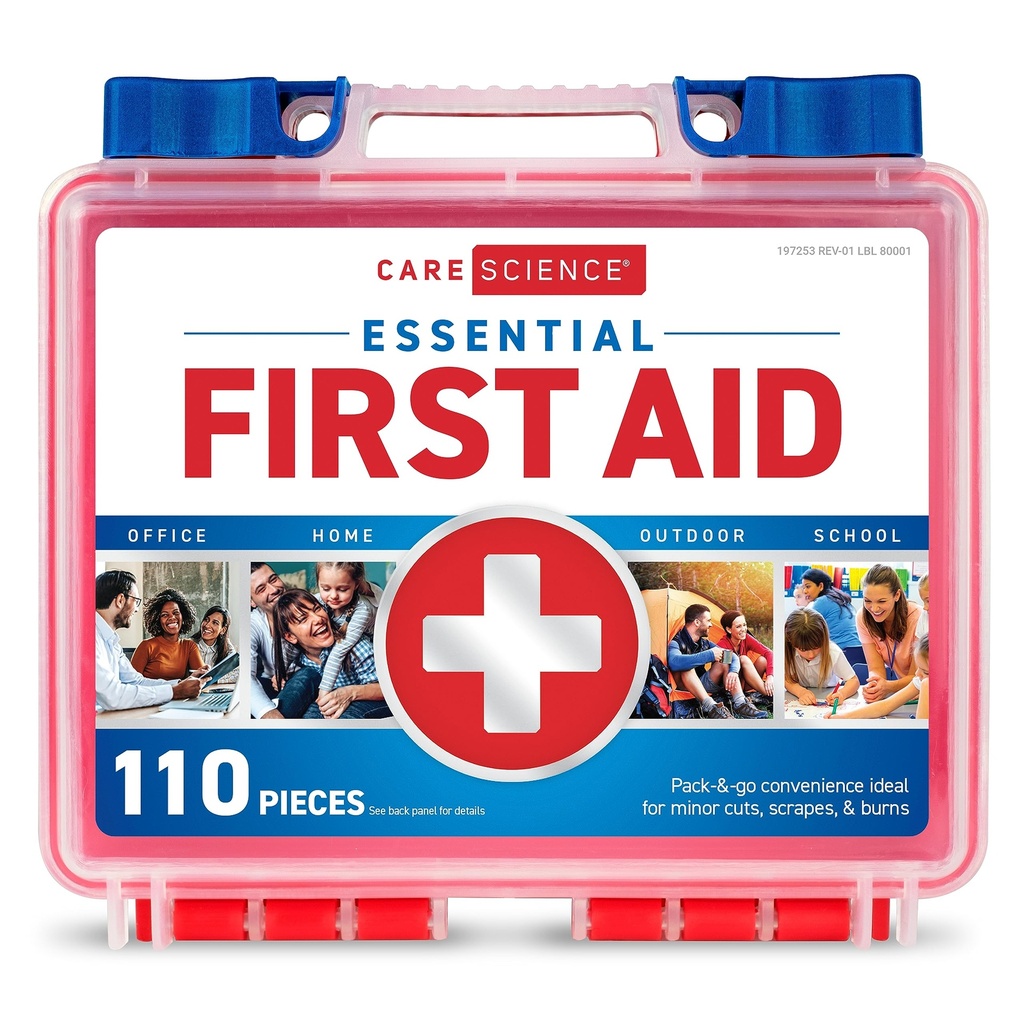 Trousse de premiers soins pour les sciences de l'entretien, 110 pièces à usage professionnel pour les voyages, le travail, l'école, la maison, la voiture, l'urgence, la survie, le camping, la randonnée, et plus encore