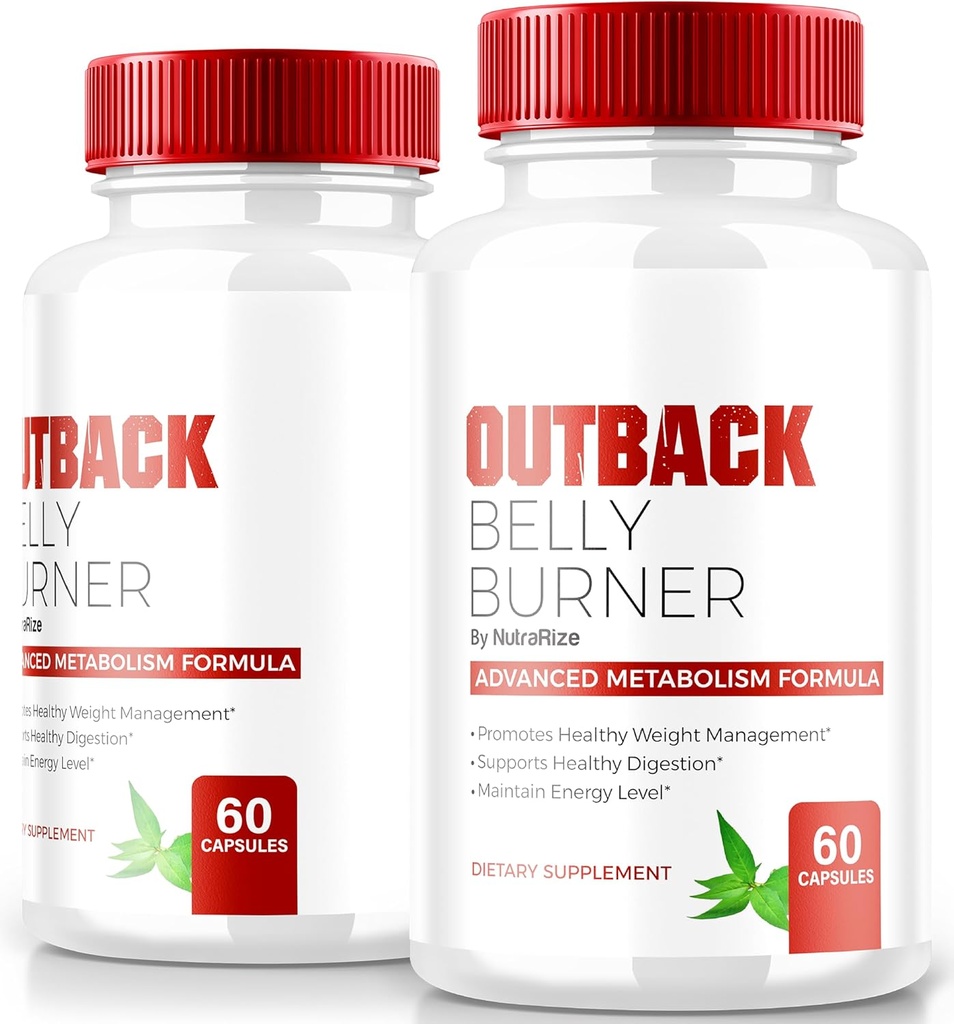 (2 Pack) Pilules de brûleur Belly Outback, Capsules Keto de brûleur Belly Premium Out Back, All Natural Keto Supplément pour soutenir la condition physique et les objectifs du corps, Avis officiels Outback BellyBurner (120 Capsules)
