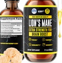 HERBIFY Lions Mane Supplément - Supplément quotidien de champignons pour la mémoire, le focus et la clarté - Brain Booster - Lions Mane Teinture pour le soutien immunitaire - 2 Fl oz