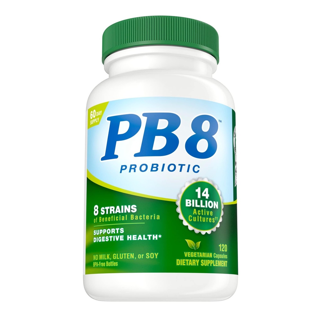 Nutrition maintenant PB 8 Acidophilus probiotique pour la vie* Supplément alimentaire végétarien pour les hommes et les femmes, 120 Nombre