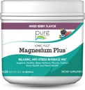 Pure Essence Labs Ionic Fizz Magnésium Plus, Supplément anti-stress boisson poudre, sans gluten et poudre de magnésium non-OGM (Berry Mixed, 6.03 Ounce (paquet de 1))