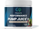 nbpure Pump Juice+ Pre Workout–Énergie, pompes, focus pour les femmes et les hommes–caféine, BCAA, glutamine, oxyde nitrique, acide alphalipoïque– Rien d'artificiel