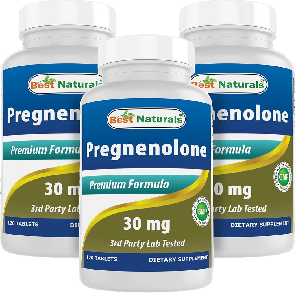 Meilleurs naturels Pregnénolone 30 mg 120 comprimés (120 Nombre (paquet de 3))