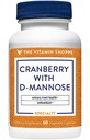 La canneberge à vitamine Shoppe avec le D-Mannose, le Tract Urinaire et la Santé de Bladder, Antioxydant avec 60 mg de vitamine C avec Cranrich (concentrate de canneberge) (60 capsules de légumes)