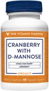 The Vitamin Shoppe Cranberry with D-Mannose, Urinary Tract & Bladder Health, Antioxidant with 60mg Vitamin C with Cranrich (Cranberry Concentrate) (60 Veggie Capsules)