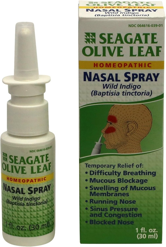 Spray nasal homéopathique à feuille d'olive (paquet de 1) 1 Once
