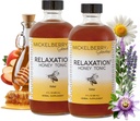 Jardins Mickelberry Relaxation Tonic au miel – Relief de tension naturelle et soutien du sommeil avec la camomille, la lavande et les herbes biologiques – 8 Oz (paquet de 2)