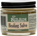 Chanson de naissance Botaniques Herbal Healing Salve Premiers soins Onguent, Herbal Irritations cutanées Salve, 1.5oz Jar