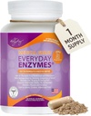 Dr. Liz Cruz Everyday ENZYMES - Supplément Digestion, Suppléments diététiques, Super enzymes de grade médical, Bloating, Gas et Relux Relief pour les femmes, les hommes et les enfants Non-OGM, 100 Capsules Veggie
