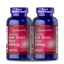 Puritan's Pride Doctors Trust® Red Yeast Rice 600mg, complément alimentaire, 240 capsules à libération rapide, 2 packs