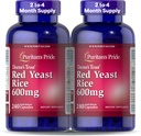 Puritan's Pride Doctors Trust® Red Yeast Rice 600mg, complément alimentaire, 240 capsules à libération rapide, 2 packs