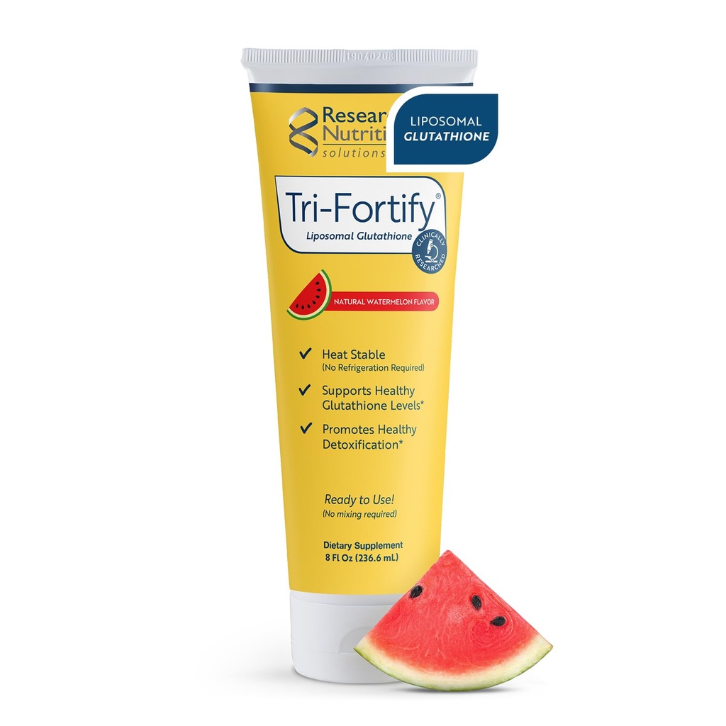 Nutritonales Tri-Fortify Liposomal supplément de glutathion Gel liquide - cliniquement étudié Detox & Immune System Support, Antioxydant - Absorption supérieure - Pastèque, 8 Fl Oz