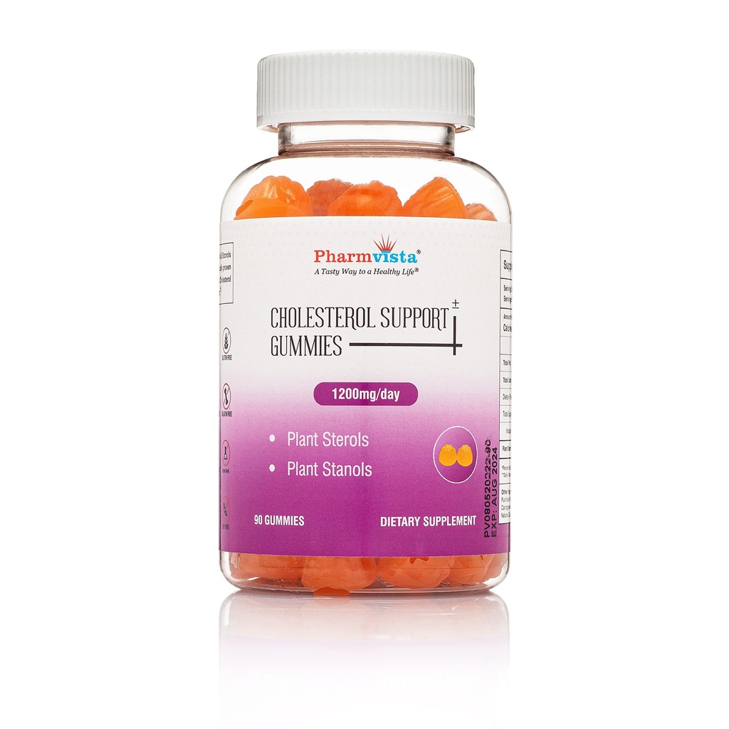 Stérols végétaux et Stanols 1200mg Gummy-Vegan Friendly Allergène Sans gluten-90 Compte