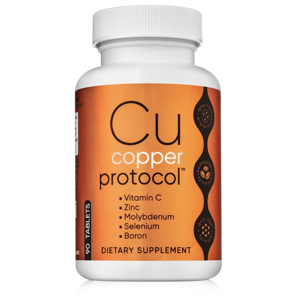 Suppléments en cuivre pour les femmes et les hommes (90 capsules) stimule l'énergie, le corps des Nourrissons, la formule anti-âge, comprend la vitamine C, le zinc et le sélénium, non-OGM, fabriqués aux États-Unis - GMP certifié