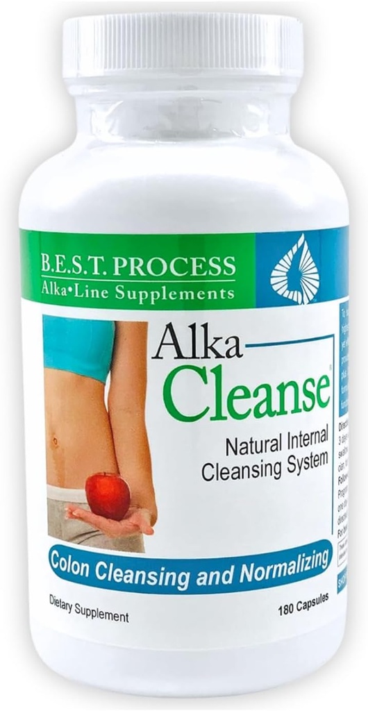 Alka•Cleanse Best Process Alkaline — Détox à base de plantes Colon Cleanse & Digestive Diress Formula — Psyllium Husk, Probiotiques, Enzymes & Herbes (1)