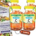Choice Bundle Spring Valley Zéro sucre Vitamine C Gummies Dietary Supplément 250 mg 120 Ct 4 pk (480 Total) + Vitamine Guide & Pill Container (6 articles)!