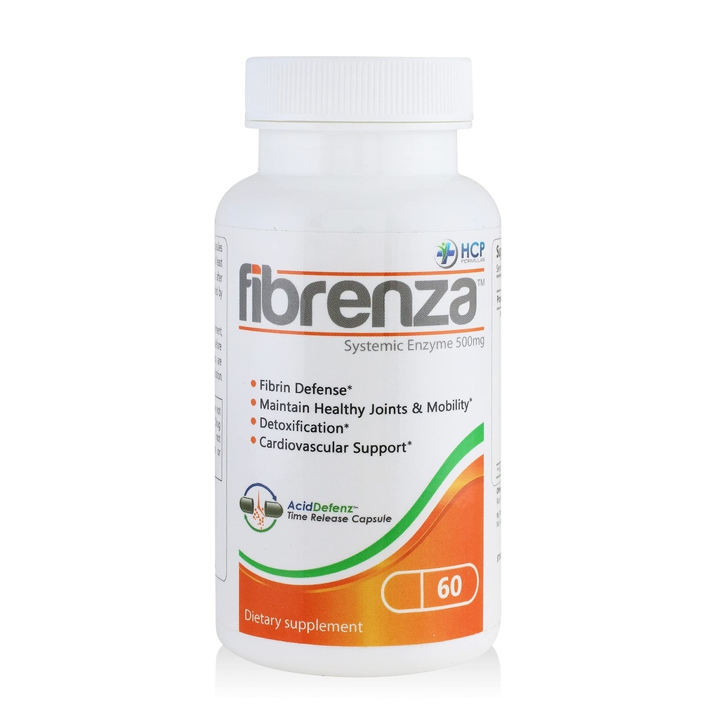 Fibrenza - Complexe enzymatique systémique avec enzymes fibrinolytiques et protéolytiques - Supplément alimentaire - 60 capsules