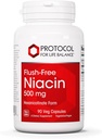 Protocole Niacine 500mg - Inositol Hexanicotinate - Non Flush Niacine - Vitamine B3 - Soutien de l'énergie et du métabolisme* - Vegan & Kosher - 90 gélules