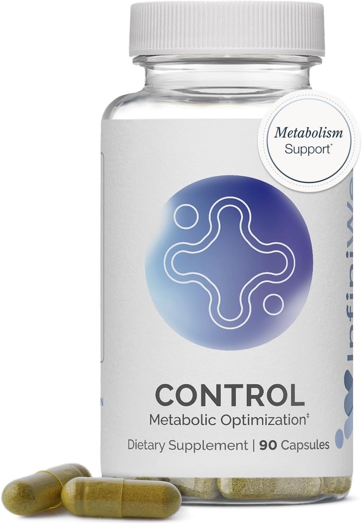InfiniWell Control - Formulated for Metabolic Health & Energy Support - Unlock Disciplined Metabolic Support - Comprehensive Fomula with Next Generation Berberbine (90 Capsules)