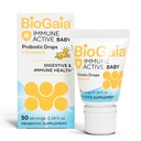 BioGaia Immune Bébé actif Probiotique gouttes + Vitamine D. Pour les bébés et les tout-petits 0-36 mois Soutient la santé digestive et immunitaire