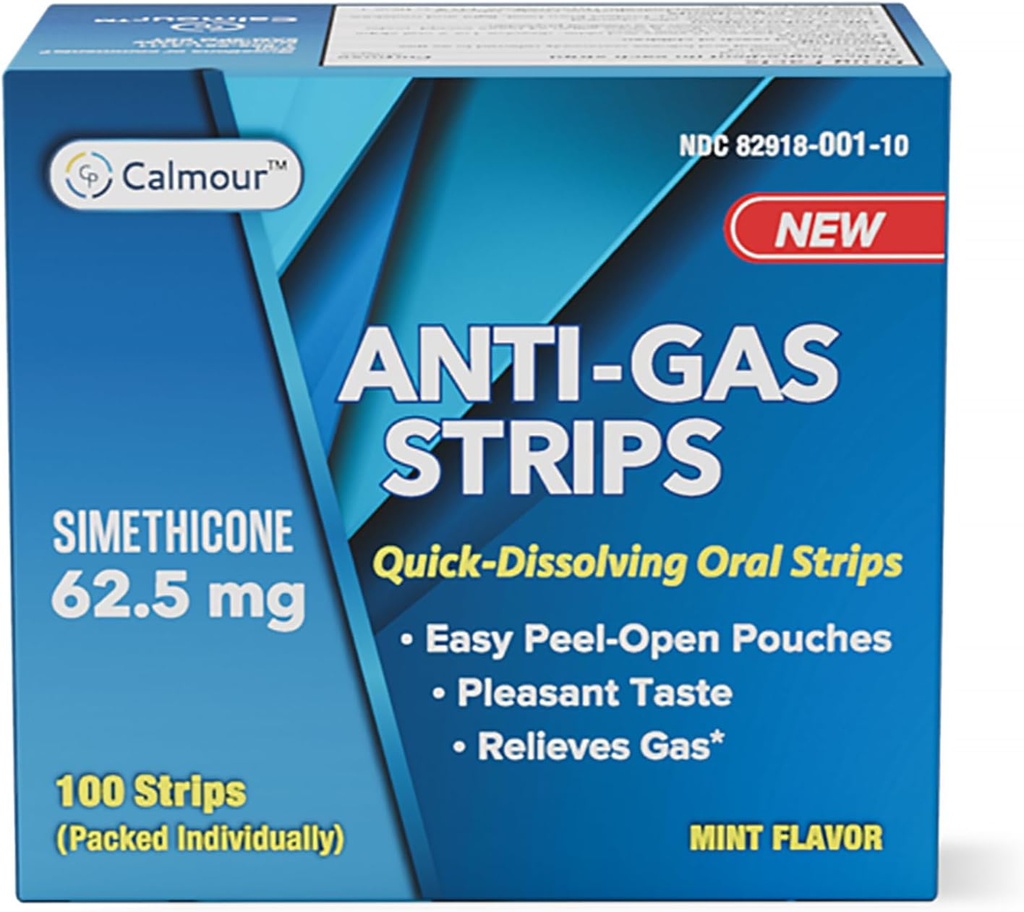 Anti Gas Relief 100 Strips (en anglais seulement) Mint Flavor Oral Dissolvable Anti Bloating Relief Strips (en anglais seulement) Rapid Gas Relief for Adults (en anglais seulement) Effective Bloating Relief for Women (en anglais seulement) Simethicone Anti Bloating for Women