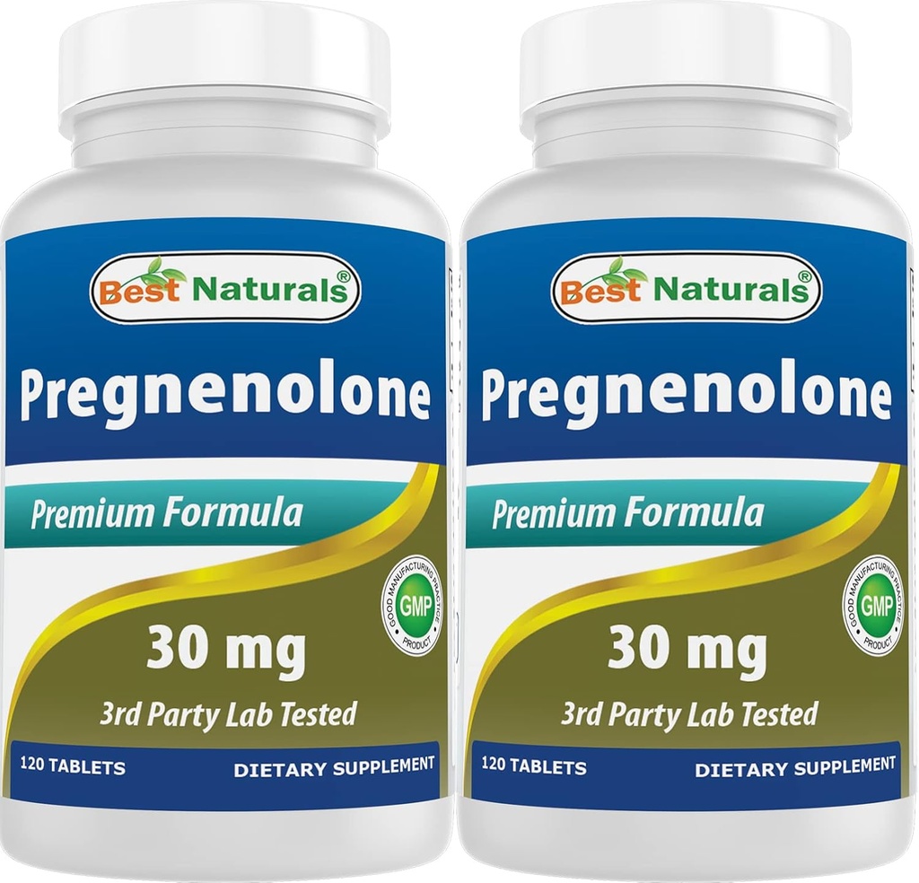 Meilleurs produits naturels Pregnénolone 30 mg 120 comprimés (120 Nombre (paquet de 2))