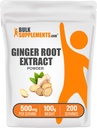 BulkSupplements.com Poudre d'extrait de racine de gingembre - supplément de gingembre, poudre de racine de gingembre - supplément à base de plantes, sans gluten, 500mg par portion, 100g (3.5 oz) (paquet de 1)