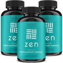 WellPath Zen Stress Relief Supplement + Mood Support (180 ct) | Calm, Stress & Energy Aid | Ashwagandha Root, Rhodiola Rosea, L-Theanine, Lemon Balm | Herbal Capsules