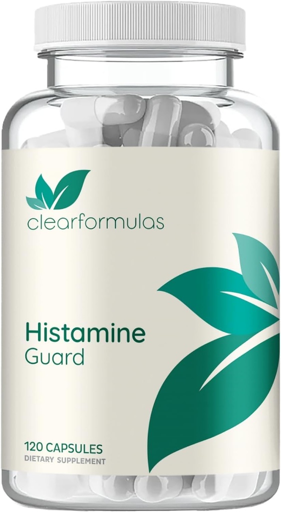 Histamine Guard Immune Support Supplément - Herbal Sinus Respiratoire et Immunity Support Histamine Blocker avec Sting Nettle Vitamine C Bromelain et Quercetin Complex - Non-Drowsy (120 Capsules)