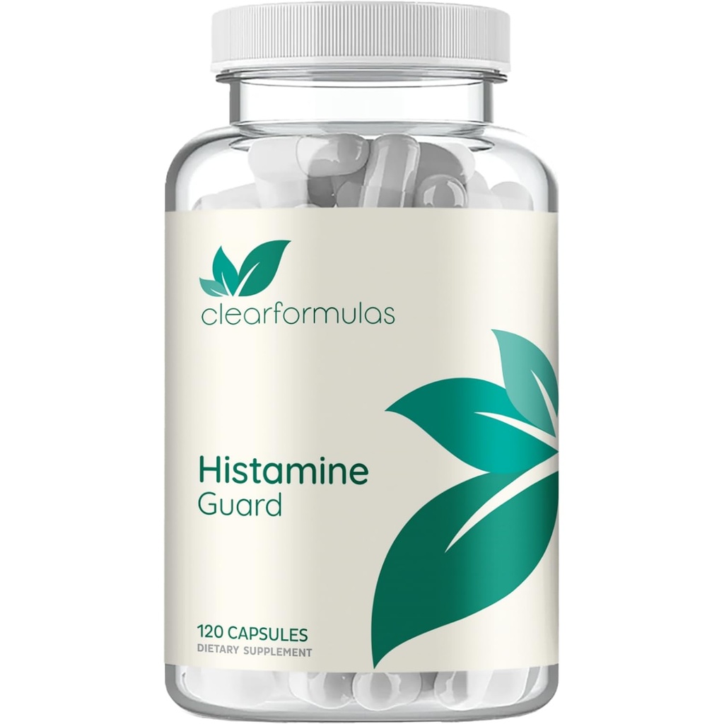 Histamine Guard Immune Support Supplément - Herbal Sinus Respiratoire et Immunity Support Histamine Blocker avec Sting Nettle Vitamine C Complexe de Bromélain et Quercetin - Non-Sourd (120 Capsules)