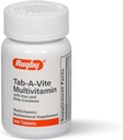 Rugby Tab-A-Vite Multivitamine avec Fer et Beta-Carotène - Multivitamine quotidienne pour adultes, soutient la santé globale, supplément multiminérale - 100 comprimés