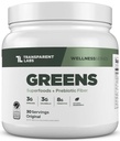 Labs transparents Verts prébiotiques - Supplément de poudre et d'antioxydants Superfood avec spiruline biologique, Chloerra, Acacia et poudre de banane verte - 30 portions, non aromatisées
