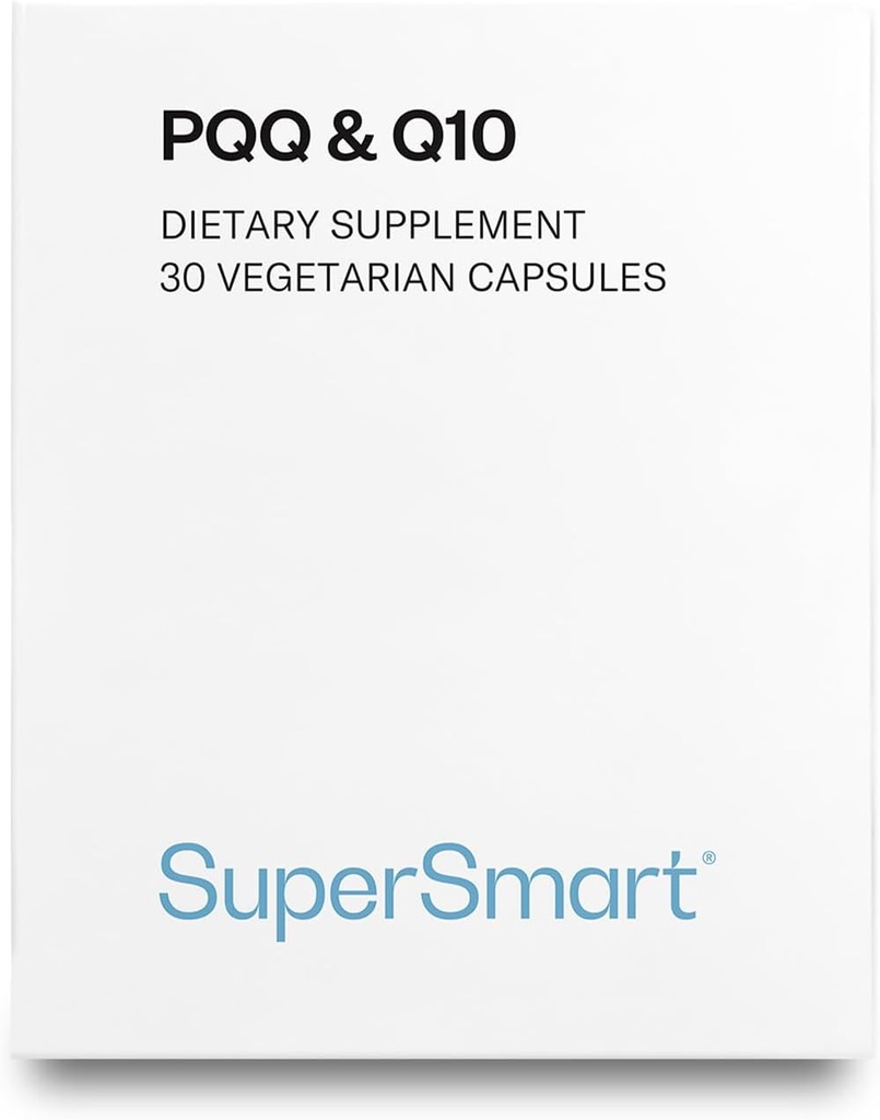 Supersmart - PQQ & Q10 (CoQ10) - Antioxydant puissant utilisé pour protéger les mitochondries jusqu'à 20% pour les cellules vieillissantes.