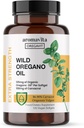 Vegan Wild Origan Oil Capsules Organic, 86-90% Carvacrol - 125mg Huile d'Origan par Softgel - Immune et soutien digestif, Antioxydant naturel, Vegan, Non OGM, 120 Capsules